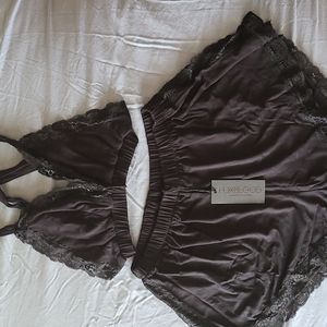 Foxblood Lace Bralette Sleep Set